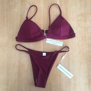 **LAST CHANCE** NWT Dark Red Cheeky Bikini